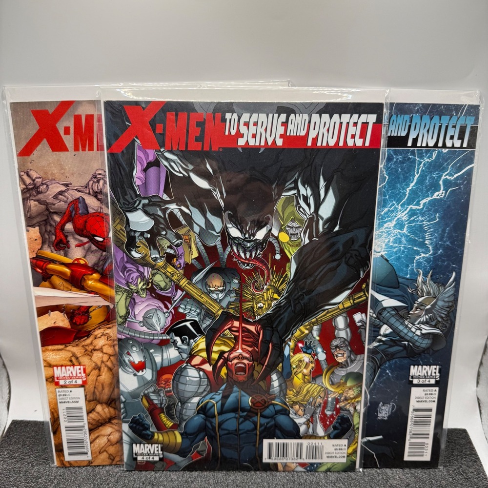 Marvel X-Men To Serve And Protect Comic Lot Issues 2 3 4 Wolverine Venom 2011